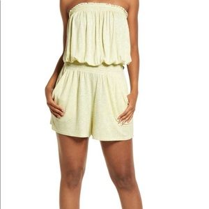 BP print off the shoulder romper